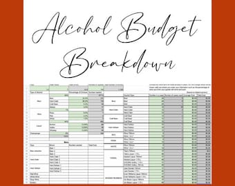 Plantilla de presupuesto de alcohol para bodas (archivo EXCEL)