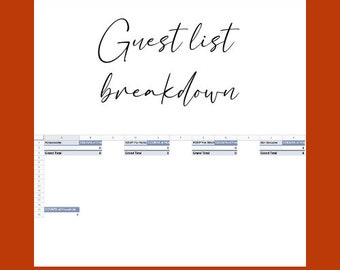 Planificador de lista de invitados a la boda y registro de confirmaciones de asistencia (archivo Excel)