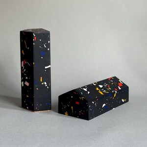 Unique Bookends Handcrafted from Jesmonite / Colourful Terrazzo Homewares / Bookshelf Decor / Interior Styling Ideas