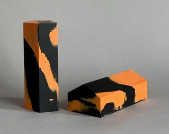Handcrafted Jesmonite Bookends | Minimalist Sculptural Bookends | Single or Pair | Modern Shelf Décor