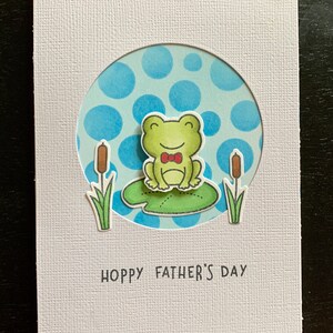 Hoppy Fête des Pères, Fête des Pères, papa, pour lui, grenouille, carte de voeux, amour