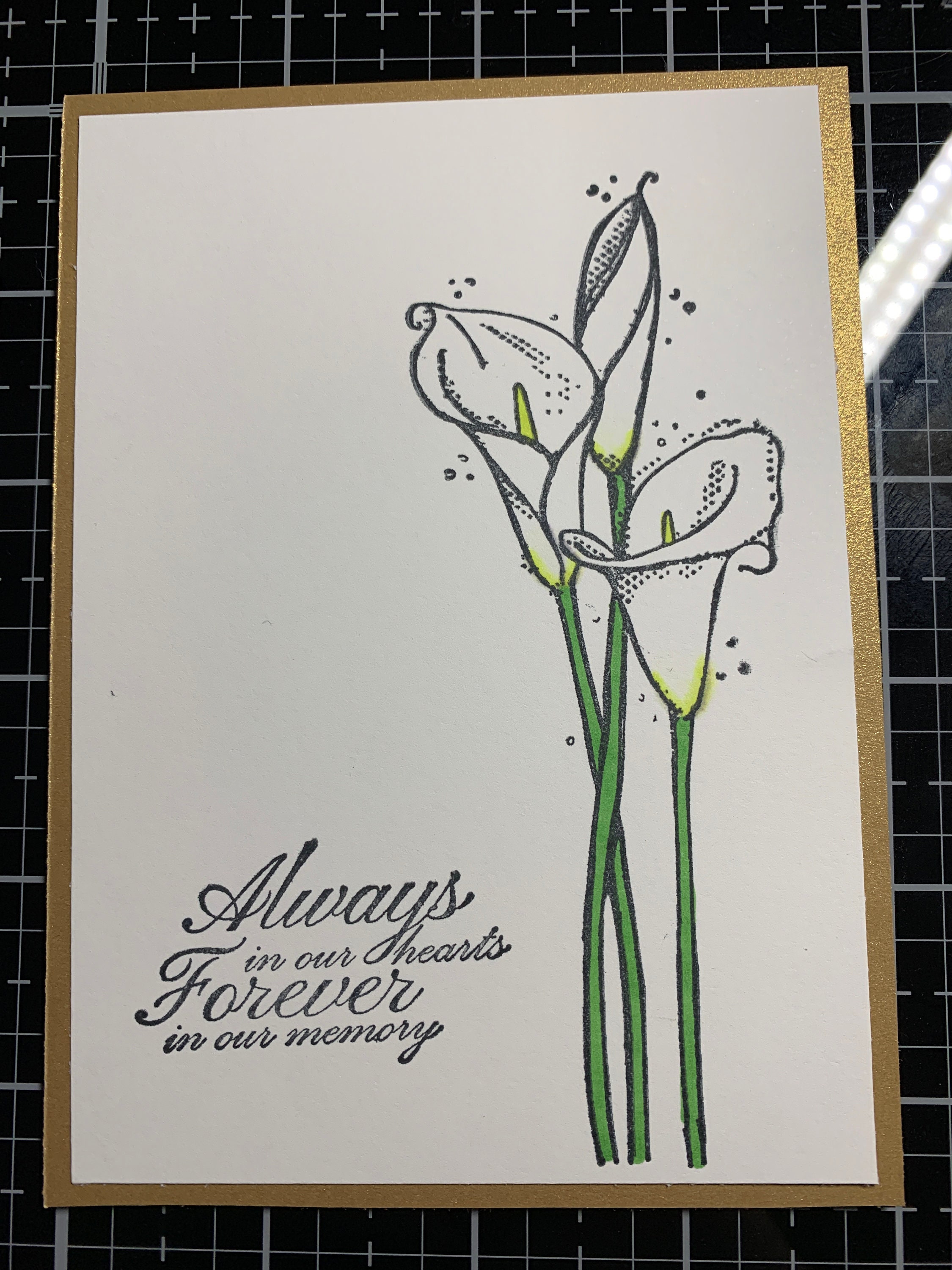 Handmade Sympathy Card Calla Lilies Etsy