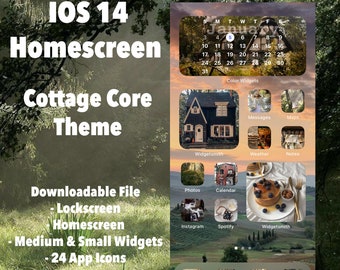 IOS 14 Homescreen Cottage Core Prairie  - App Icons, Widgets, Lockscreen Download