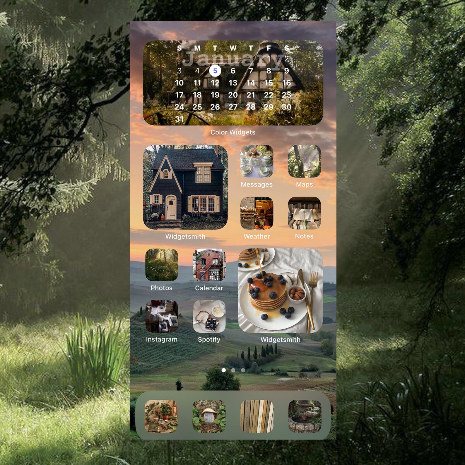 IOS 14 Homescreen Cottage Core Prairie - App Icons, Widgets, Lockscreen ...