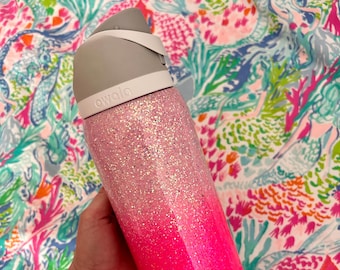Pink glitter Owala tumbler