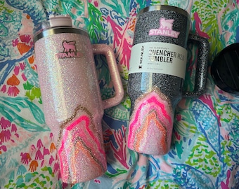 Stanley con purpurina personalizada