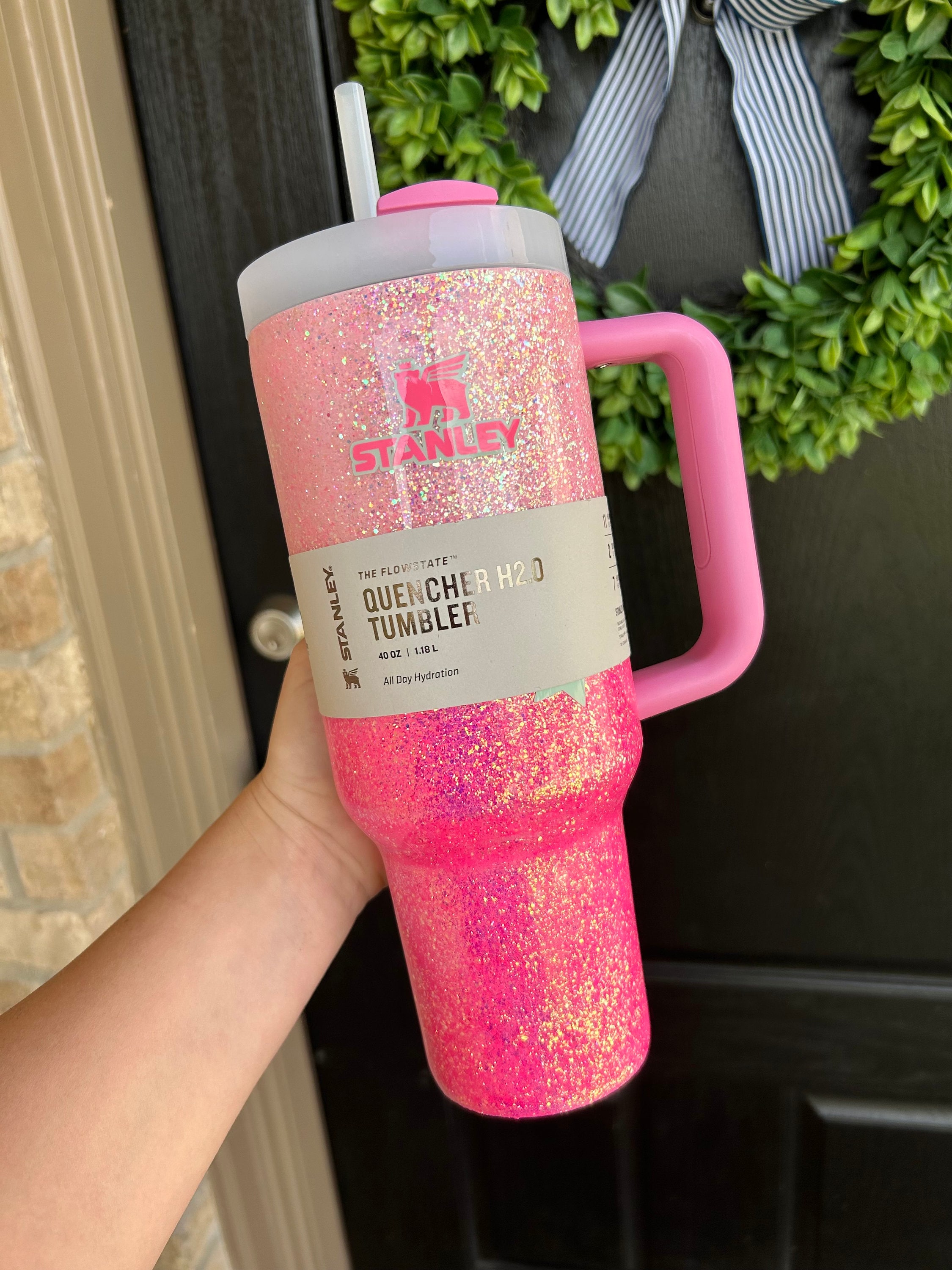 Pink Glitter Stanley Tumbler - Etsy