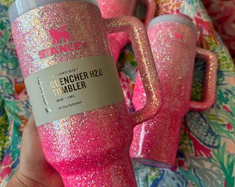 Pink Glitter Stanley Tumbler - Etsy