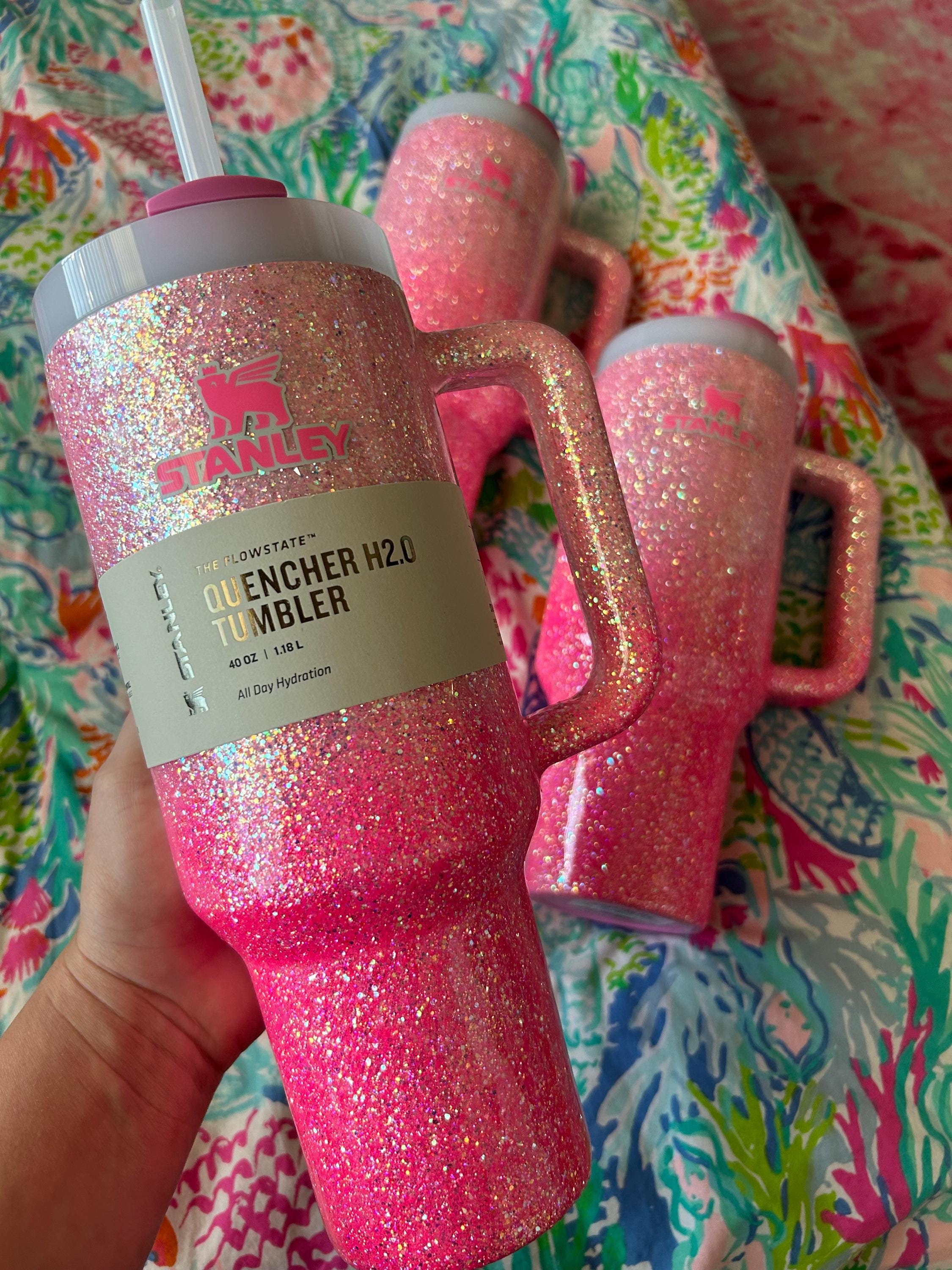 Pink glitter Stanley tumbler - Etsy 日本
