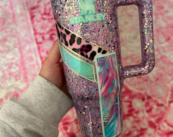 Custom glitter Stanley tumbler