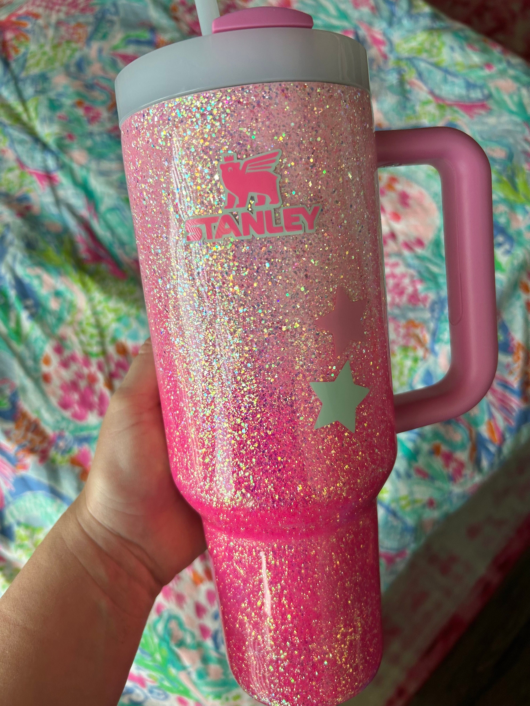 Pink Glitter Stanley Tumbler - Etsy
