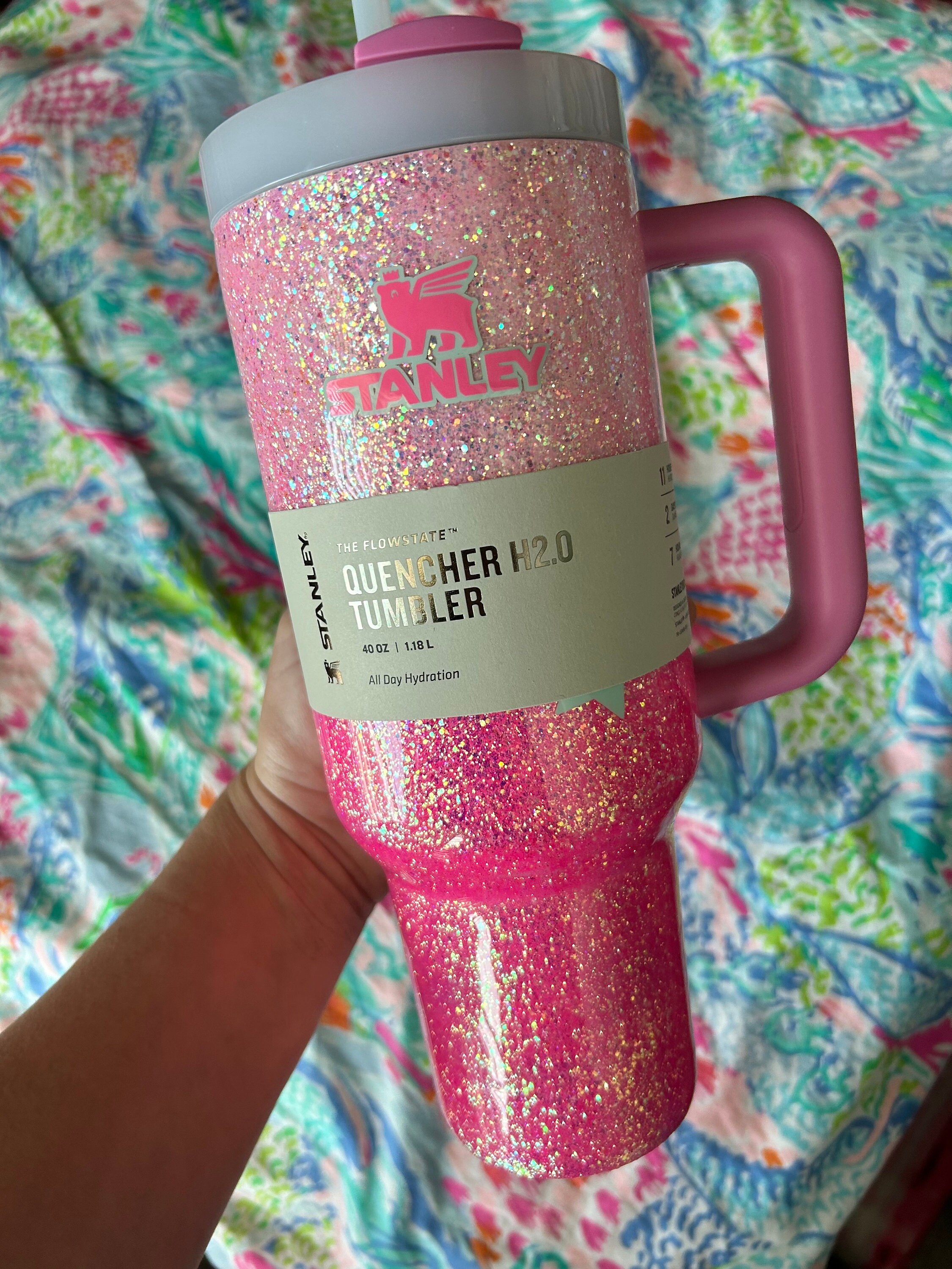 Pink Glitter Stanley Tumbler - Etsy