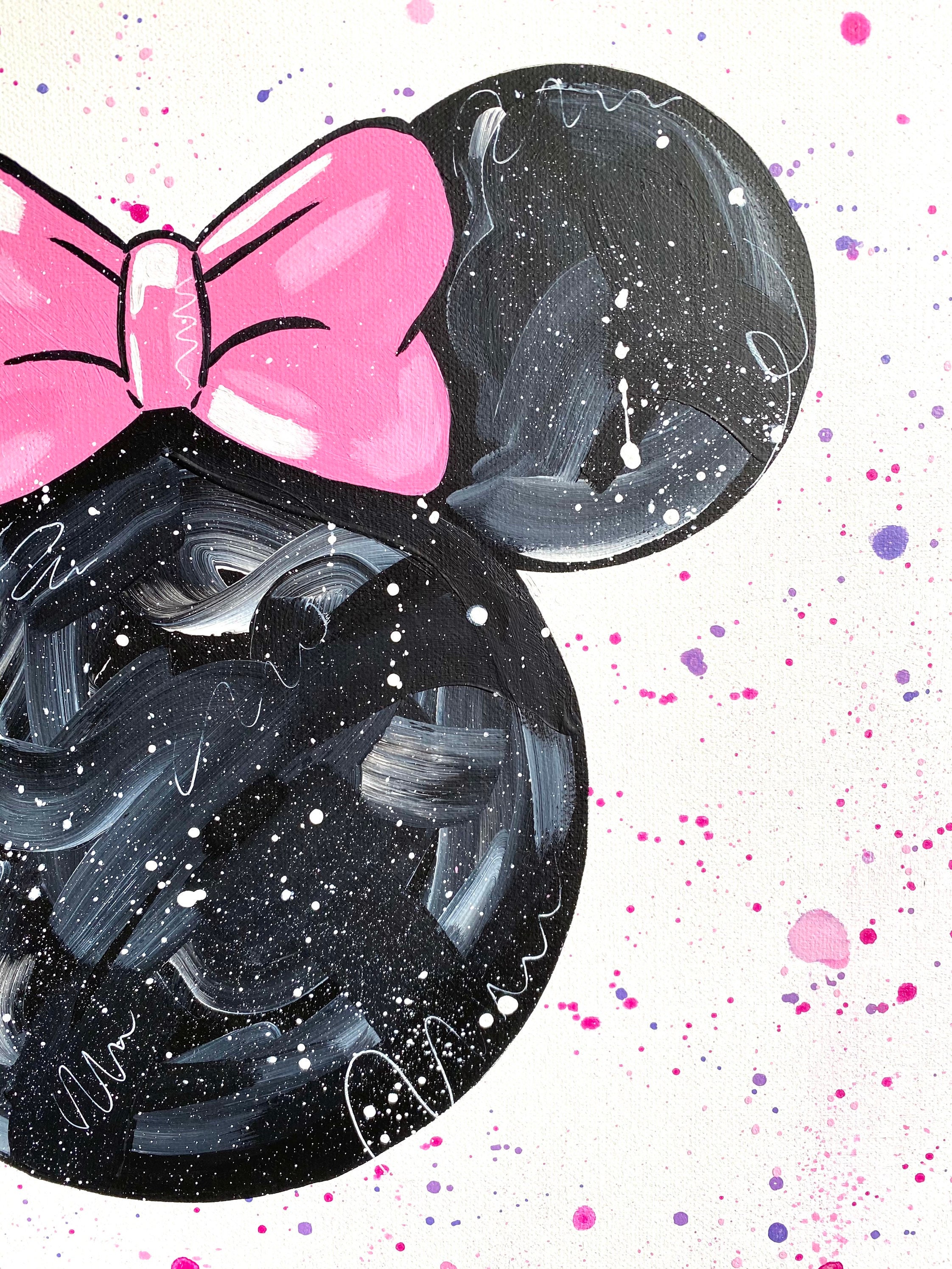 Abstract Original Disney Minnie Mouse Painting Acrylic On Etsy Abstract Original Disney Minnie Mouse Painting Acrylic On Etsy