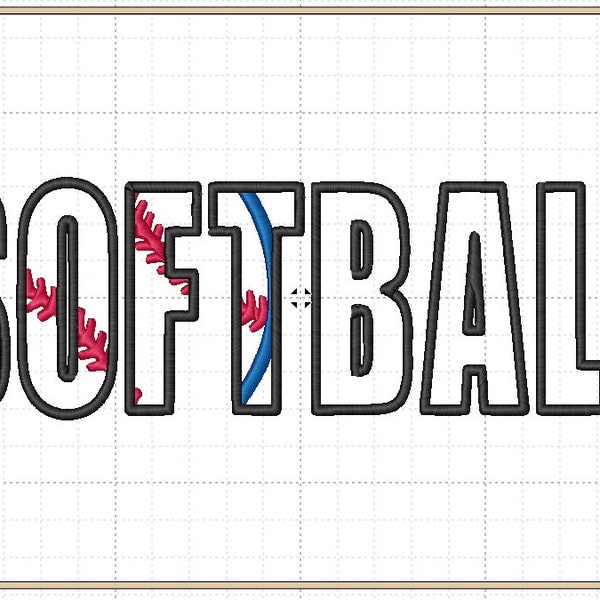 SPORTS APPLIQUE Word Large Embroidery Design File