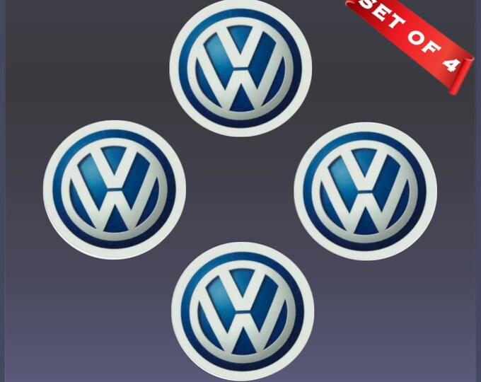 4x VW Sticker VW Badge Logo Decals Vinyl 45mm Car Motorbike Stickers