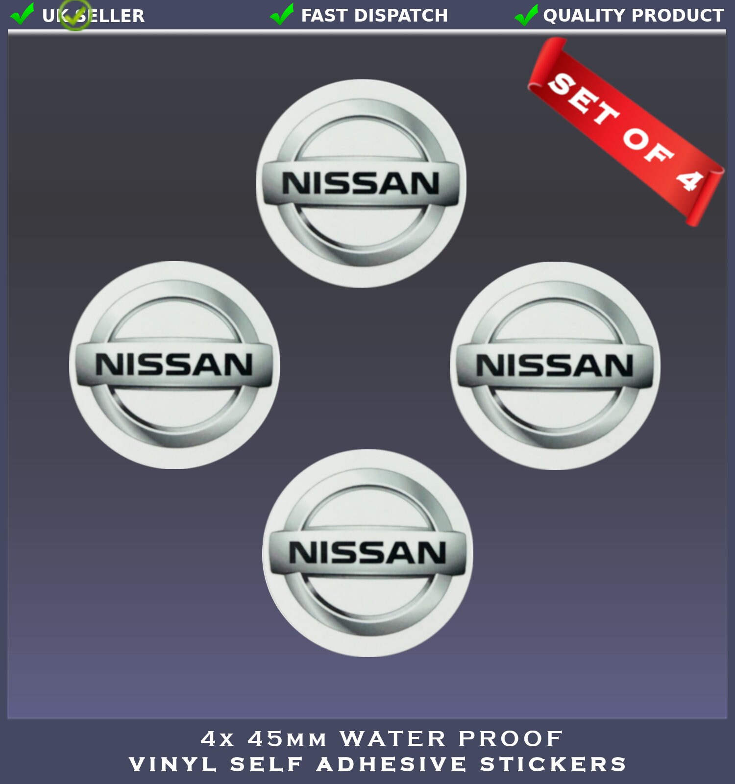 4x Nissan Sticker Nissan Badge Logo Decals Vinyl 45mm Car Etsy UK