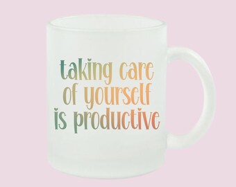 Self Care is Productive Frosted Mug