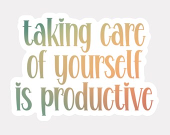 Self Care Sticker