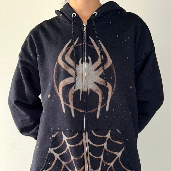 Spiderman Zip Hoodie Etsy
