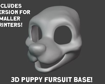 Modello 3D di base per costume da cane/cucciolo - File STL (download digitale)