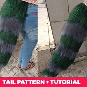 Fursuit Tail Pattern - Big Fluffy Tail - Canine/Raccoon/Fox/Wolf [PDF DOWNLOAD]