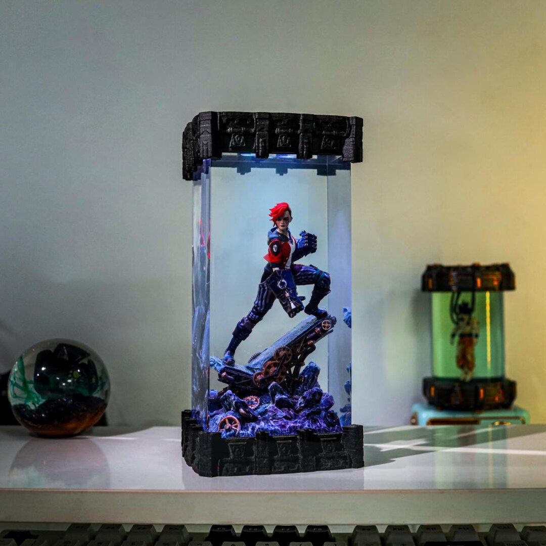 Lea.gue of Leg.ends Figure Resin Lamp, Arca.ne LOL Resin Figures Table ...