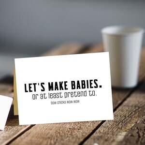 Sofort Download | Printable "Let's Make Babies" Grußkarte Lustige/Valentinstag/Jahrestag/Liebe
