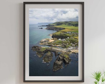 Ballintoy Harbour Coastal view - Antrim Coast - North Sea - Northern Ireland - Print- Poster - Wall Art - Canvas
