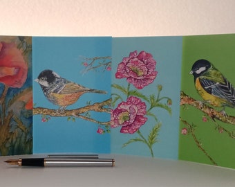 Set gemischter Blanko-Notizkarten mit Umschlägen aus meinem original Aquarell-Kunstwerk