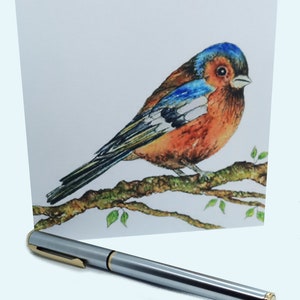 Nouvelle carte de notes Blank Bird Design, imprimée à partir de mon aquarelle originale.