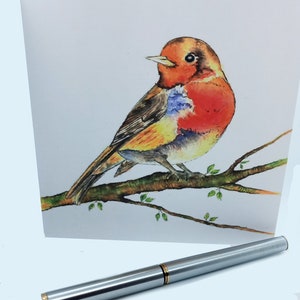 Nouvelle carte de correspondance Robin, avec enveloppe, imprimée à partir de mon aquarelle originale