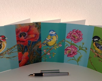 Set gemischter Blanko-Notizkarten mit Umschlägen aus meinem original Aquarell-Kunstwerk