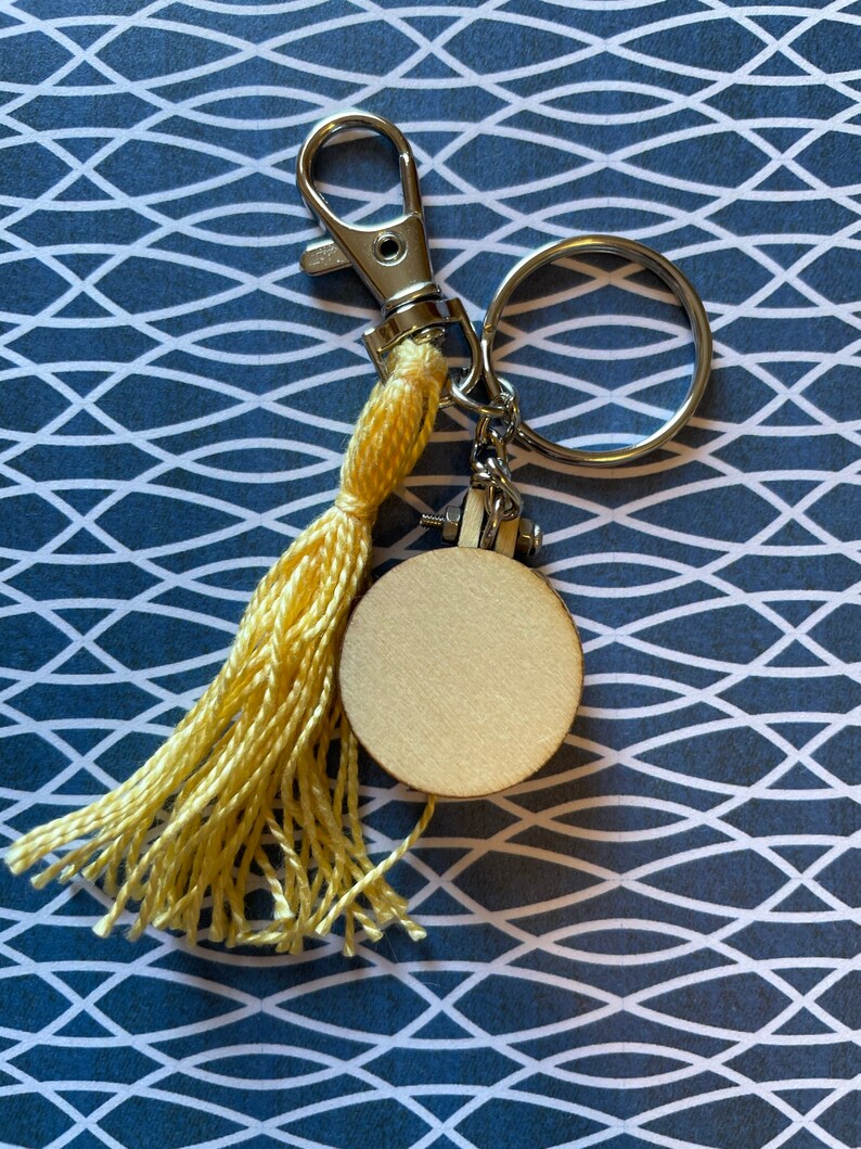 Legend of Zelda Triforce Mini Embroidery Hoop Keychain Bag Charm