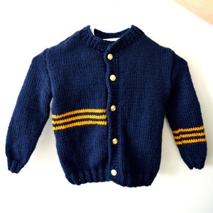Hand knitted boy or girl nautical sailor jacket