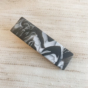 Black and White Marble - Barrette - Polymer Clay - Hair Clip - Hair Accessories - Gifts for Her - Hair Accessories for Women - Girl Gift