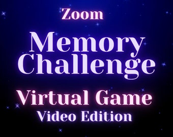 Zoom Virtual Game. Memory Challenge - Video Edition! 31 Page Presentation.