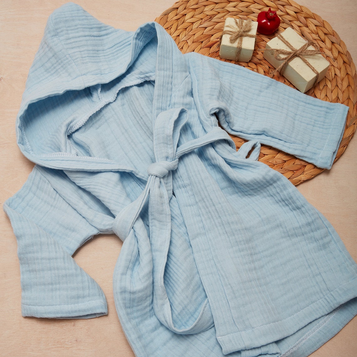 Muslin Bathrobe Cotton Robe Baby Bathrobe Kids Shower Gift Etsy