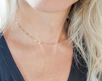 Dainty lace Choker, Everyday necklace, Dapped Choker, Dainty Necklace, Layering Necklace, Gift for her