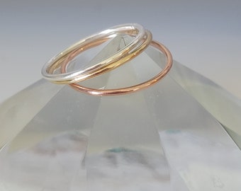 Dainty 1mm stacker ring/stacker ring/14k gold fill/14k rose gold fill/sterling silver