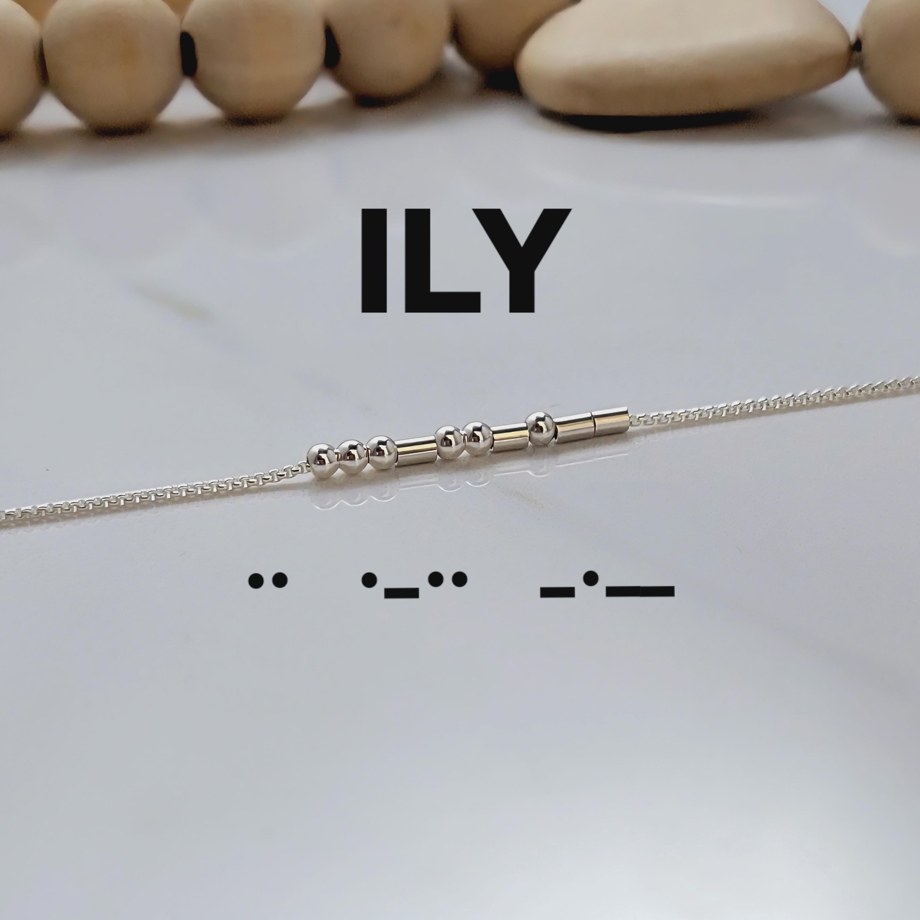 STERLING SILVER Morse Code Necklace • Custom Secret Message Jewelry ...