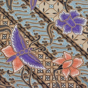 Fjärilar Indonesisk Batiktyg Traditionell Javanesisk Balinesisk Peranakan Gobeläng Sarong Pareo Etnisk Strandsjal Grön Lila Orange Blågrön
