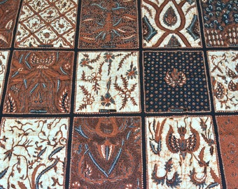 Javanese Classic Hand Drawn Indonesian Batik Tulis Fabric Sarong Java Etnic Tribal Balinese Decor Kain Batik Catalog Wall Hanging Tapestry