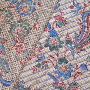 Vintage Batik Ling Lila Handgezeichneter Batik Tiga Negeri Indonesischer Antiker Peranakan Java Wax Resist Sammlerstück Sarong Bali 1970er Jahre