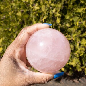 Beautiful Medium Rose Quartz Crystal Sphere, Crystal Ball, Rose Quartz, Valentines Day Gift