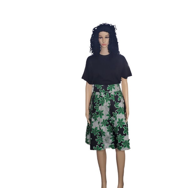 Ankara printed Skirt/ African Print Print Skirt/Cotton Skirt/ Midi Skirt