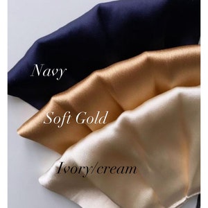 Hochzeitsmaske 100% Maulbeerseide Gesichtsmaske Ultra Soft Kostenloser Versand Verstellbare Faltenmaske Doppellagig Soft Gold