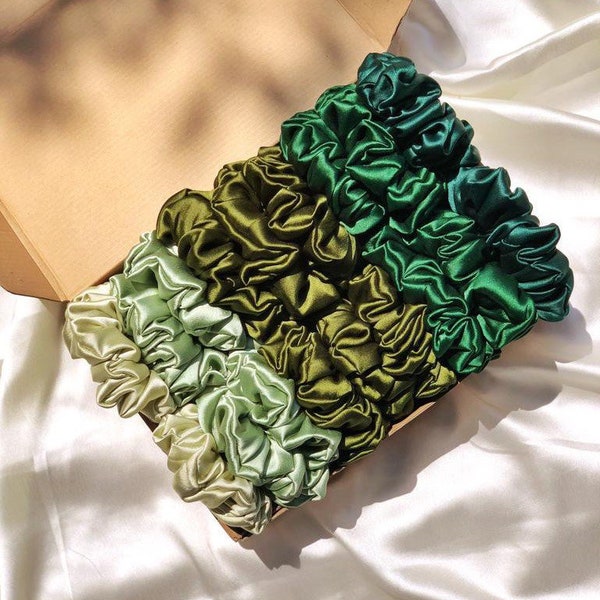 100% Mulberry Silk Hair Scrunchie,Silk Hair Tie, Silk Gift