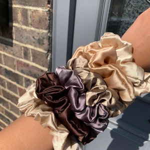 100% Mulberry Silk Hair Scrunchie,Silk Hair Tie, Silk Gift image 9