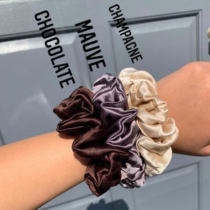 100% Mulberry Silk Hair Scrunchie,Silk Hair Tie, Silk Gift image 5