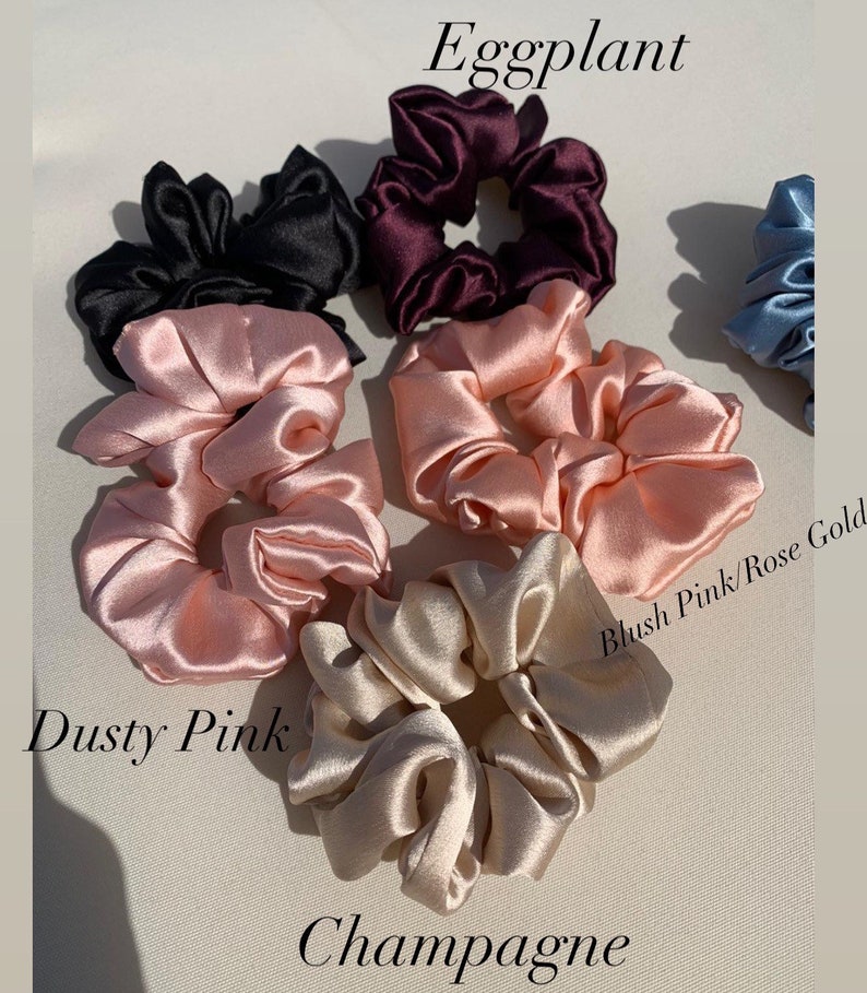 100% Mulberry Silk Hair Scrunchie,Silk Hair Tie, Silk Gift image 6